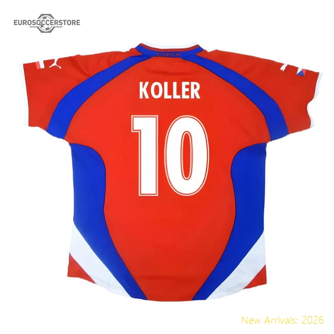 Czech Republic 2000-02 Home Shirt ((Very Good) XL) (Koller 10)-Football Jersey Hub