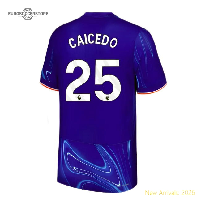 2024-2025 Chelsea Home Authentic Dri-Fit ADV Shirt (Caicedo 25)-Football Jersey Hub
