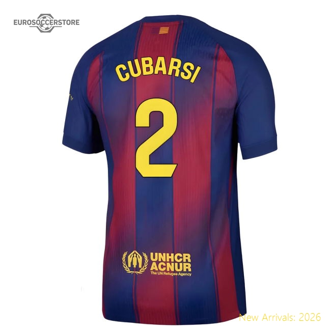 2025-2026 Barcelona Authentic Home Shirt (Cubarsi 2)-Football Jersey Hub