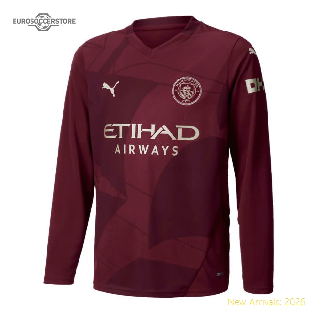 2024-2025 Man City Third Long Sleeve Shirt (Kids)-Football Jersey Hub