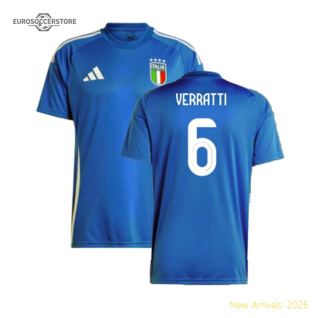 2024-2025 Italy Home Fan Jersey (VERRATTI 6)-Football Jersey Hub
