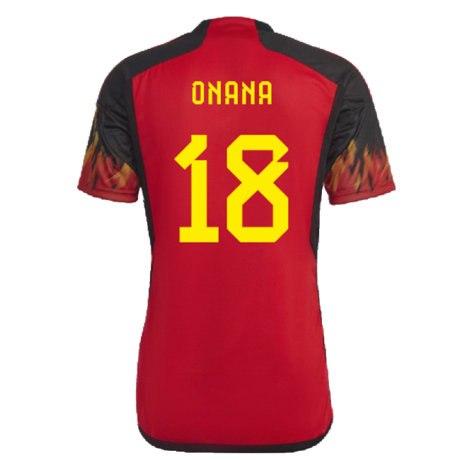 2022-2023 Belgium Home Shirt (Onana 18)-Football Jersey Hub