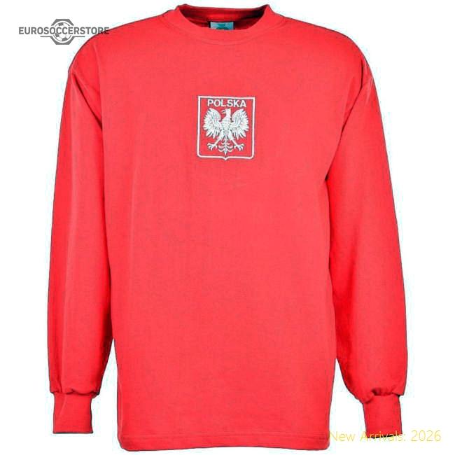 Poland 1970s Red Retro Football Shirt-Football Jersey Hub