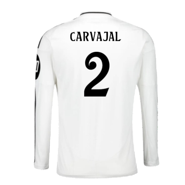 2024-2025 Real Madrid Long Sleeve Home Shirt (Carvajal 2)-Football Jersey Hub