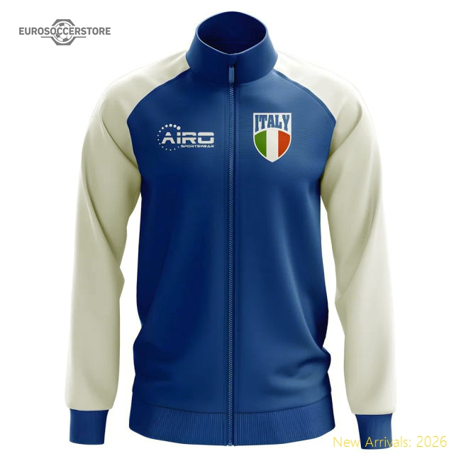 Italy Concept Football Track Jacket (Blue)-Football Jersey Hub