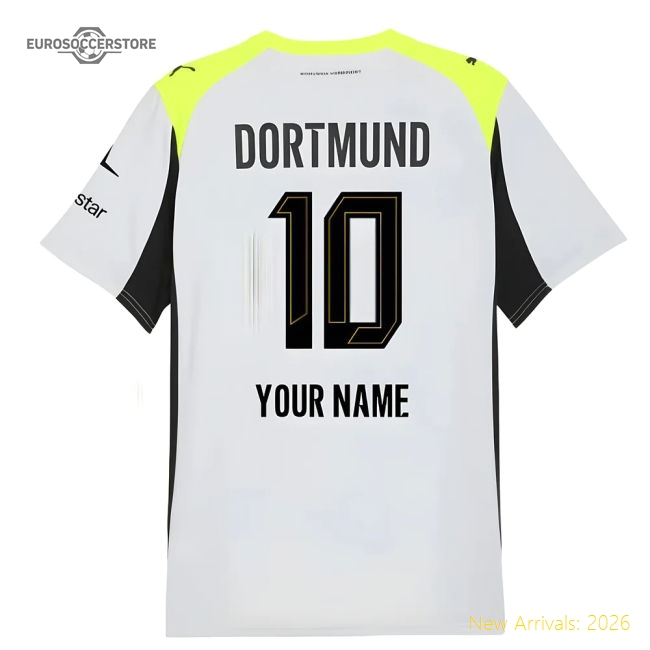 2025-2026 Borussia Dortmund Away Shirt (Your Name)-Football Jersey Hub