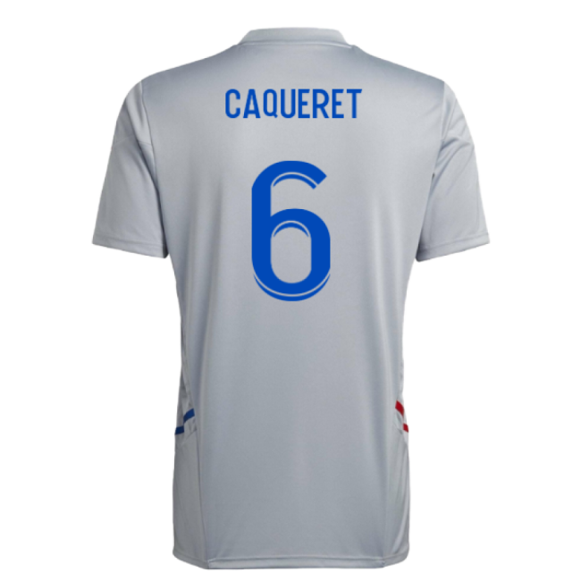 2022-2023 Olympique Lyon Training Jersey (Halo Silver) (Caqueret 6)-Football Jersey Hub