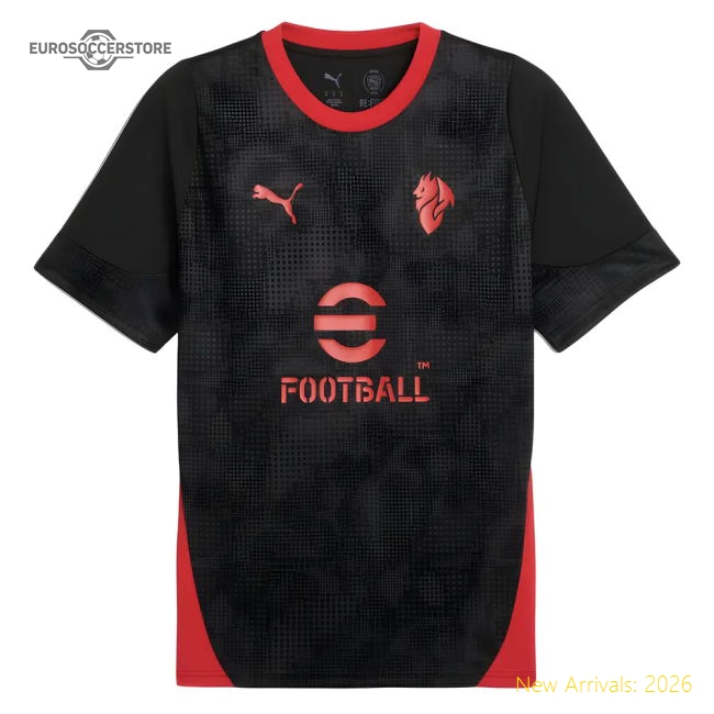 2025-2026 AC Milan Training Jersey (Black)-Football Jersey Hub