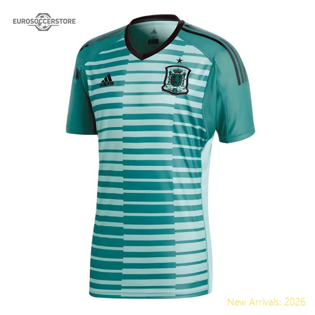 2018-2019 Spain Home Adidas Goalkeeper Shirt (Green)-Football Jersey Hub