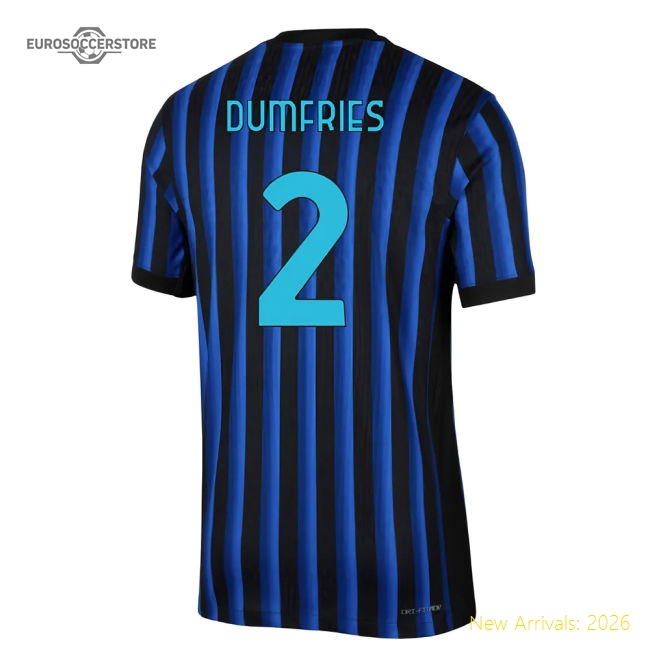2025-2026 Inter Milan Home Authentic Dri-Fit ADV Shirt (Dumfries 2)-Football Jersey Hub