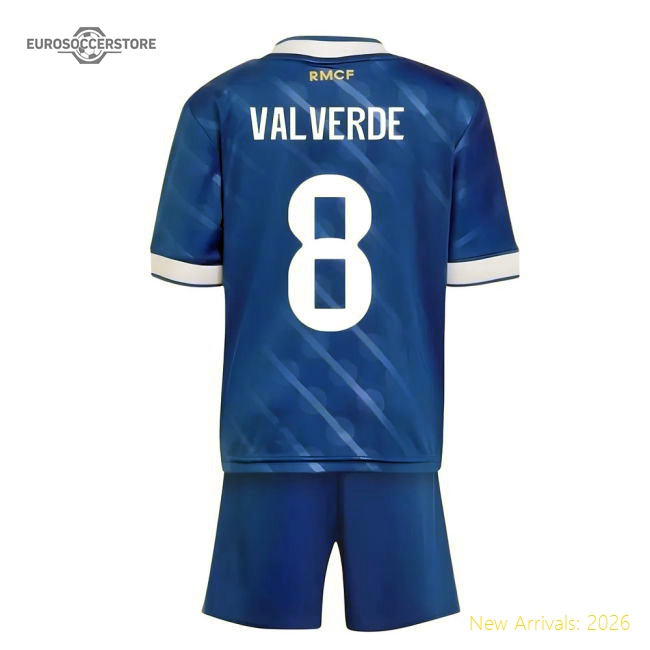 2025-2026 Real Madrid Third Youth Kit (Valverde 8)-Football Jersey Hub