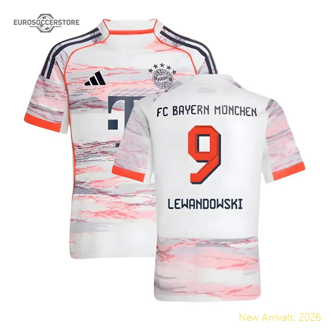 2025-2026 Bayern Munich Away Shirt (Kids) (Lewandowski 9)-Football Jersey Hub