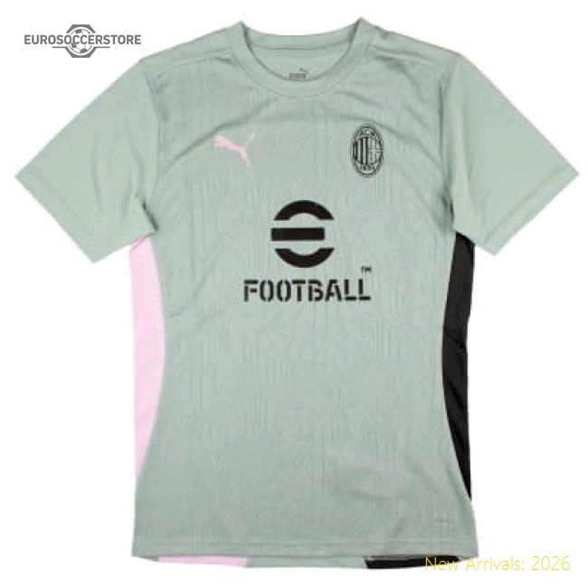 2024-2025 AC Milan Training Shirt (Green Fog) (Abraham 9)-Football Jersey Hub