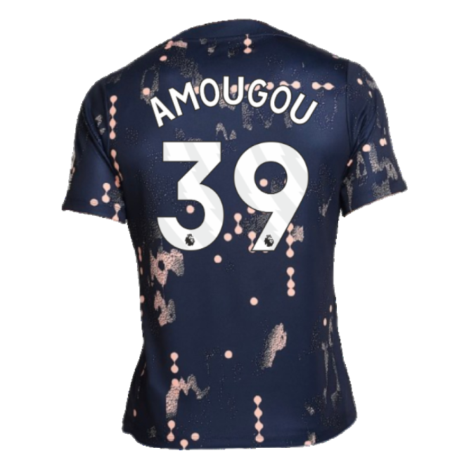 2024-2025 Chelsea Academy Pro Pre-Match Shirt (Obsidian) (Amougou 39)-Football Jersey Hub