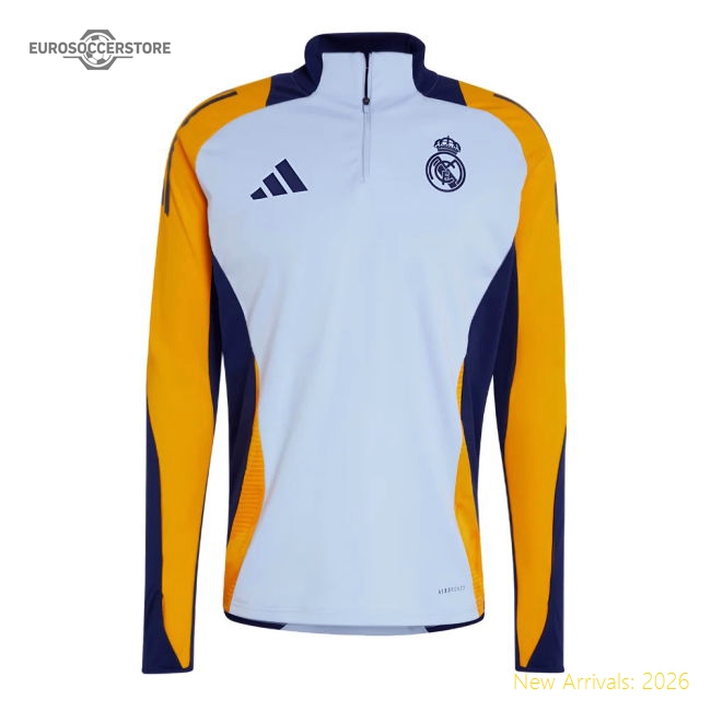 2024-2025 Real Madrid Training Top (Glow Blue)-Football Jersey Hub