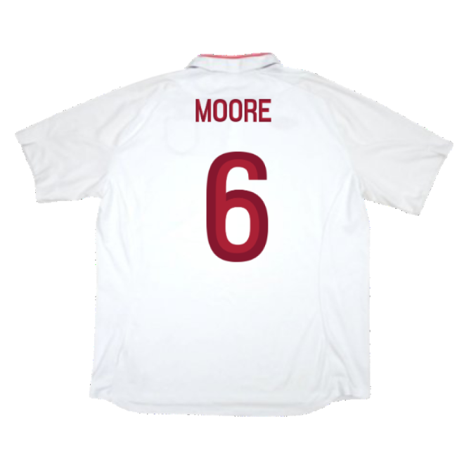 England 2012-13 Home Shirt (Good) (Moore 6)-Football Jersey Hub