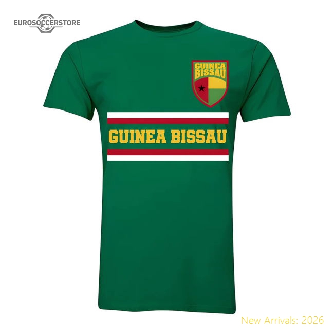 Guinea Bissau Core Football Country T-Shirt (Green)-Football Jersey Hub