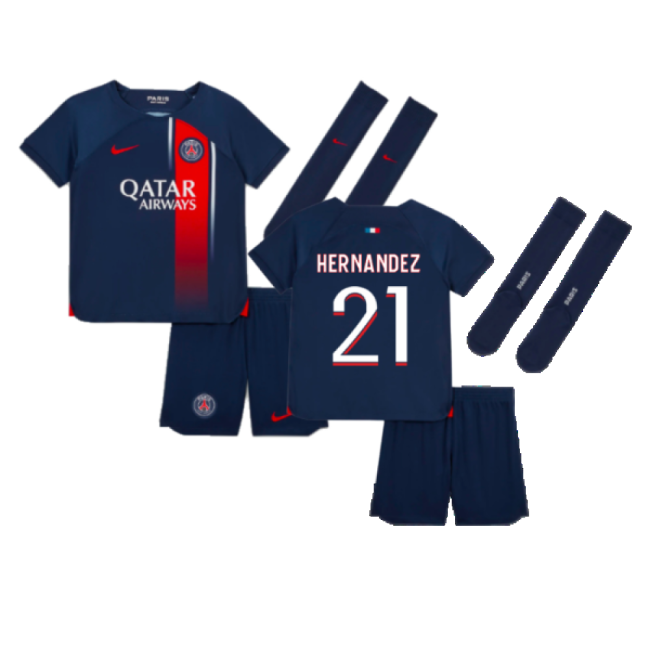 2023-2024 PSG Home Mini-Kit (Hernandez 21)-Football Jersey Hub