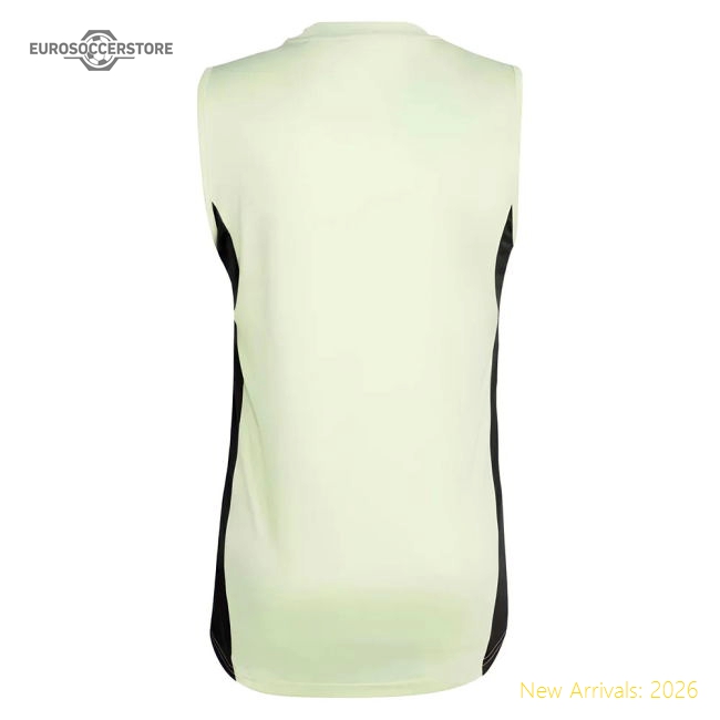 2025-2026 Real Madrid Sleeveless Training Jersey (Almost Lime) (Modric 10)-Football Jersey Hub