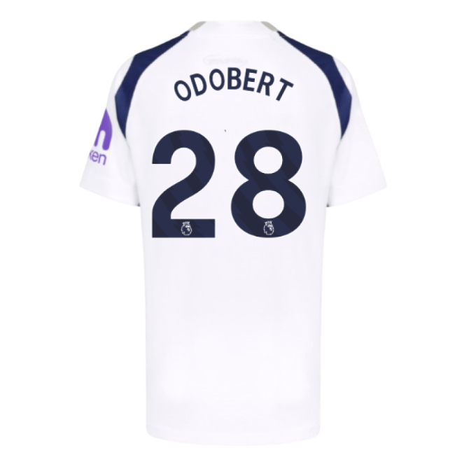 2025-2026 Tottenham Hotspur Home Shirt (Kids) (Odobert 28)-Football Jersey Hub