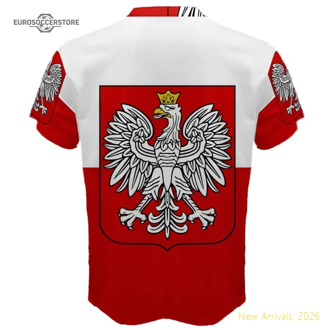 Poland Flag Sublimated Sports Jersey-Football Jersey Hub