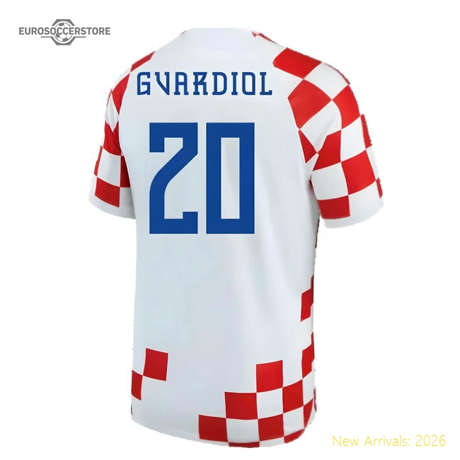 2022-2023 Croatia Home Shirt (GVARDIOL 20)-Football Jersey Hub