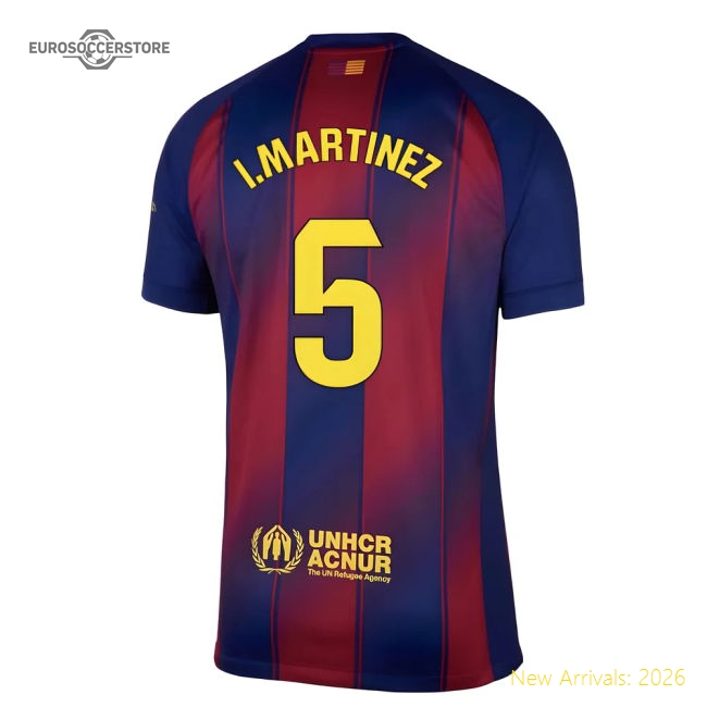 2025-2026 Barcelona Home Shirt (I.Martinez 5)-Football Jersey Hub