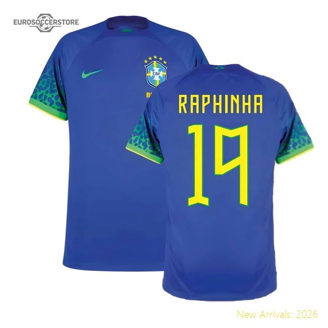 2022-2023 Brazil Away Shirt (RAPHINHA 19)-Football Jersey Hub