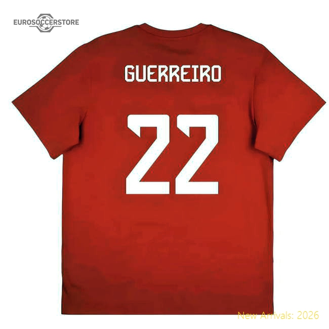 2025-2026 Bayern Munich Seasonal Graphic Tee (Red) (Guerreiro 22)-Football Jersey Hub