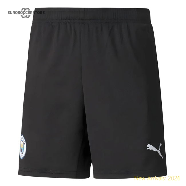 2021-2022 Man City Goalkeeper Shorts (Black)-Football Jersey Hub