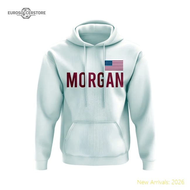 Alex Morgan USA Name Hoody (White)-Football Jersey Hub