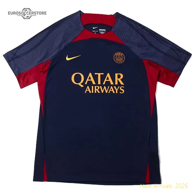 2023-2024 PSG Dri-Fit Strike Training Shirt (Navy) (O Dembele 10)-Football Jersey Hub
