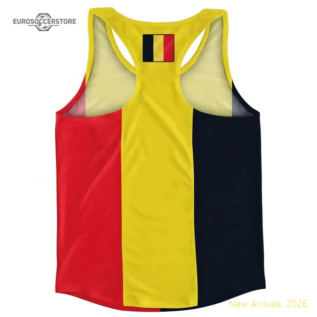 Belgium Flag Running Vest-Football Jersey Hub
