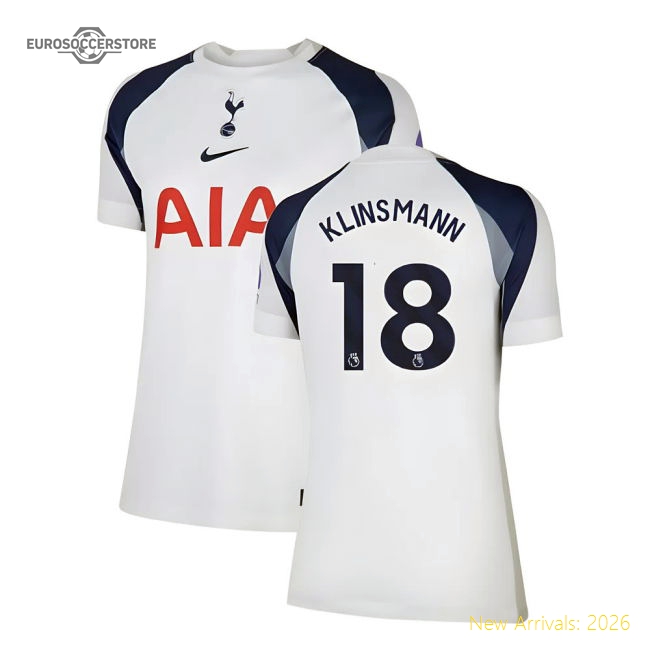 2025-2026 Tottenham Home Shirt (Womens) (Klinsmann 18)-Football Jersey Hub