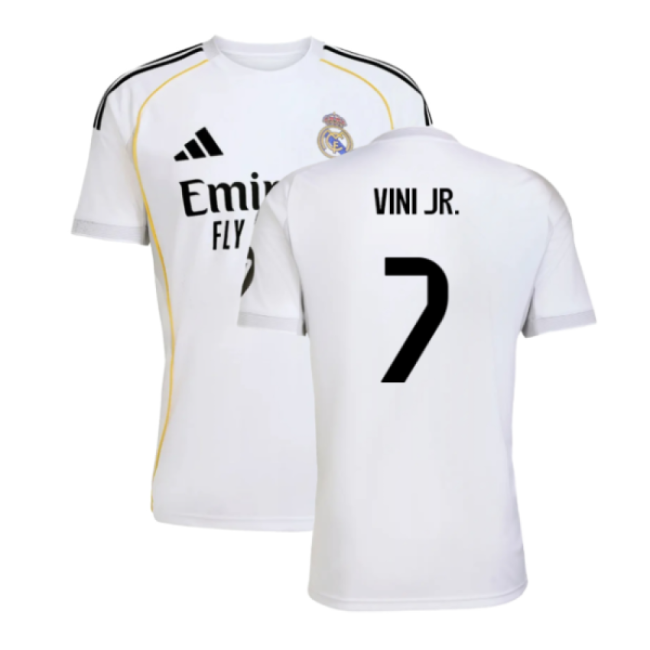 2025-2026 Real Madrid Home Shirt (Vini Jr. 7)-Football Jersey Hub