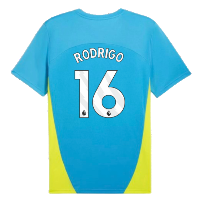 2024-2025 Man City Training Shirt (Magic Blue) (Rodrigo 16)-Football Jersey Hub
