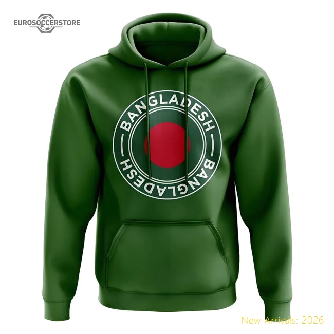 Bangladesh Football Badge Hoodie (Green)-Football Jersey Hub