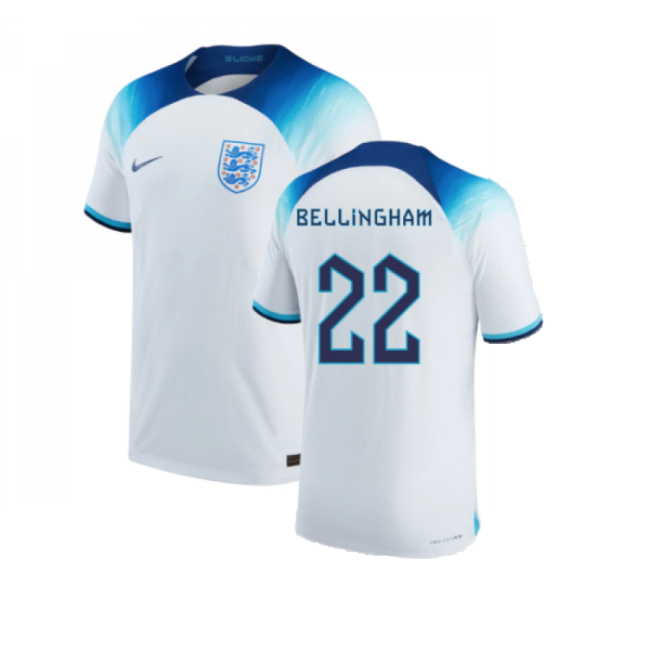 2022-2023 England Home Match Vapor Shirt (Bellingham 22)-Football Jersey Hub
