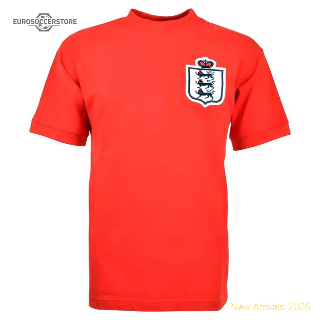 England Red Retro Football Shirt-Football Jersey Hub
