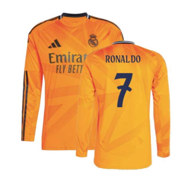 2024-2025 Real Madrid Long Sleeve Away Shirt (Ronaldo 7)-Football Jersey Hub