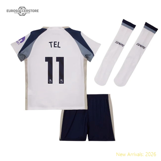 2025-2026 Tottenham Home Little Kids Mini Kit (Tel 11)-Football Jersey Hub
