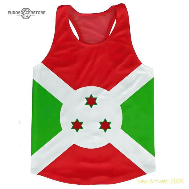 Burundi Flag Running Vest-Football Jersey Hub
