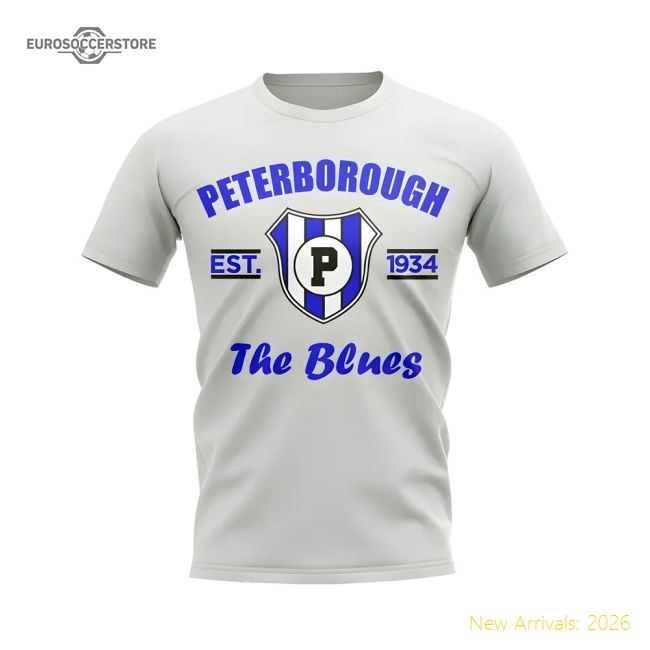 Peterborough Established Football T-Shirt (White)-Football Jersey Hub