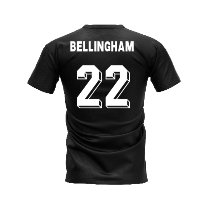 Dortmund 1996-1997 Retro Shirt T-shirt (Black) (Bellingham 22)-Football Jersey Hub