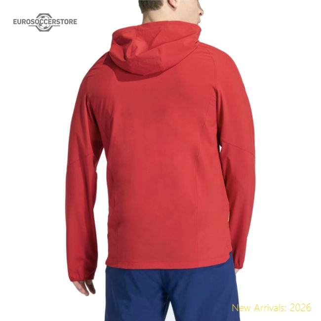 2026-2027 Spain Travel Full Zip Windbreaker (Red)-Football Jersey Hub