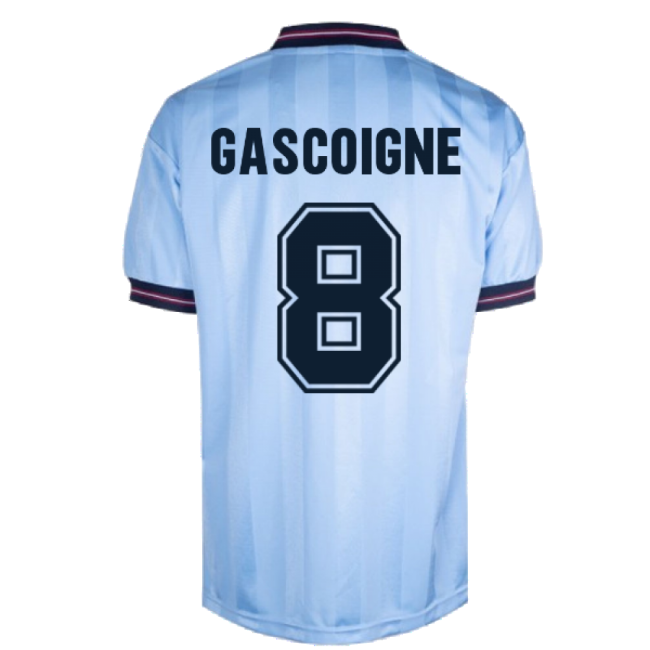 England 1986 World Cup Finals Third Shirt (GASCOIGNE 8)-Football Jersey Hub