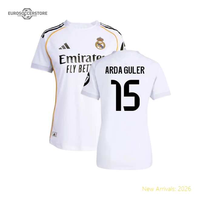 2025-2026 Real Madrid Authentic Home Shirt (Womens) (Arda Guler 15)-Football Jersey Hub