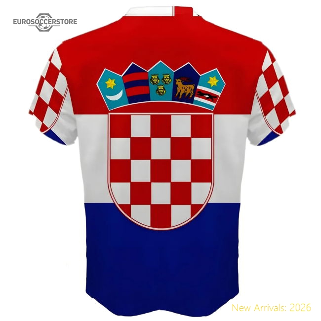 Croatia Flag Sublimated Sports Jersey-Football Jersey Hub