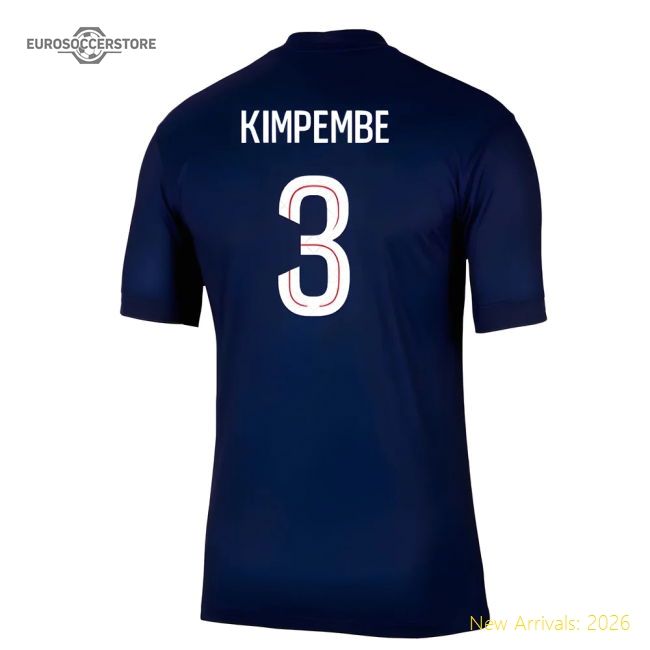 2025-2026 PSG Paris Saint Germain Home Shirt (Kimpembe 3)-Football Jersey Hub