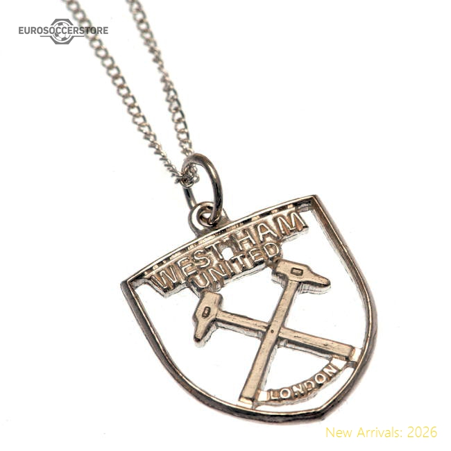 West Ham United FC Sterling Silver Pendant & Chain CR-Football Jersey Hub